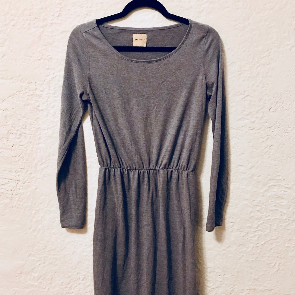 SELECTED FEMME Gray Jersey Dress Size 4